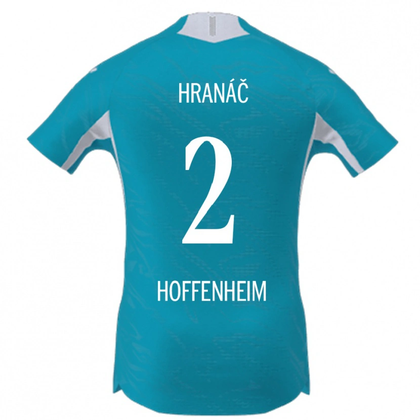 Danxen Børn Robin Hranac #2 Lyseblå Udebane Spillertrøjer 2025/26 Trøje T-Shirt