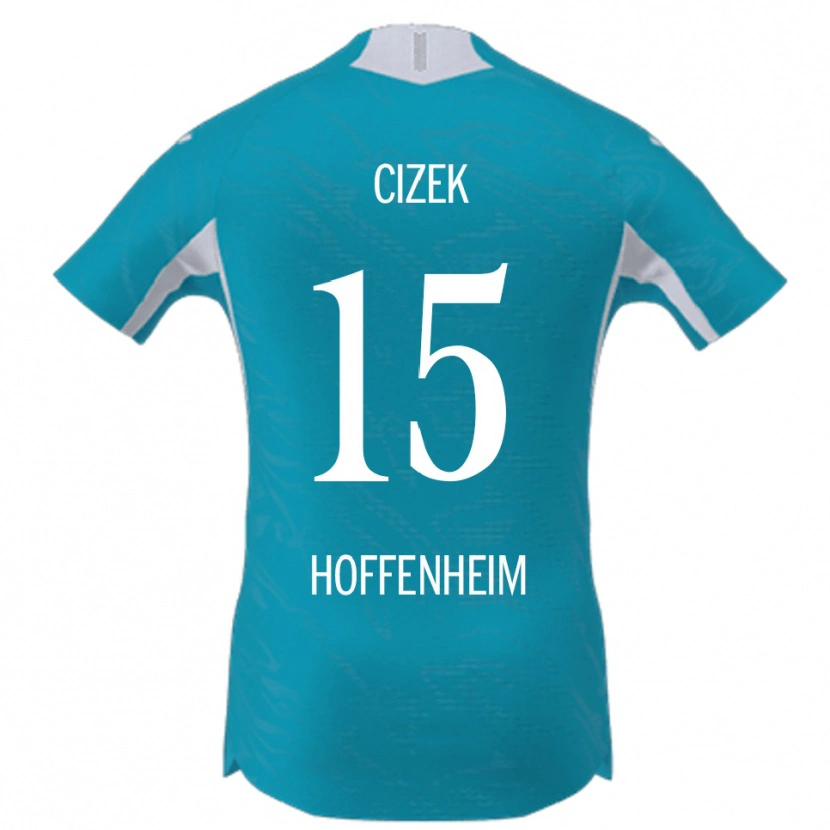 Danxen Børn Krystof Cizek #15 Lyseblå Udebane Spillertrøjer 2025/26 Trøje T-Shirt