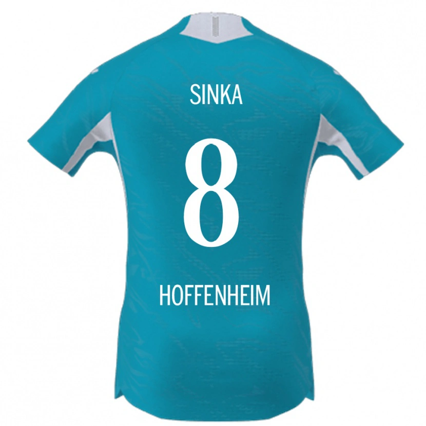 Danxen Børn Napsugár Sinka #8 Lyseblå Udebane Spillertrøjer 2025/26 Trøje T-Shirt