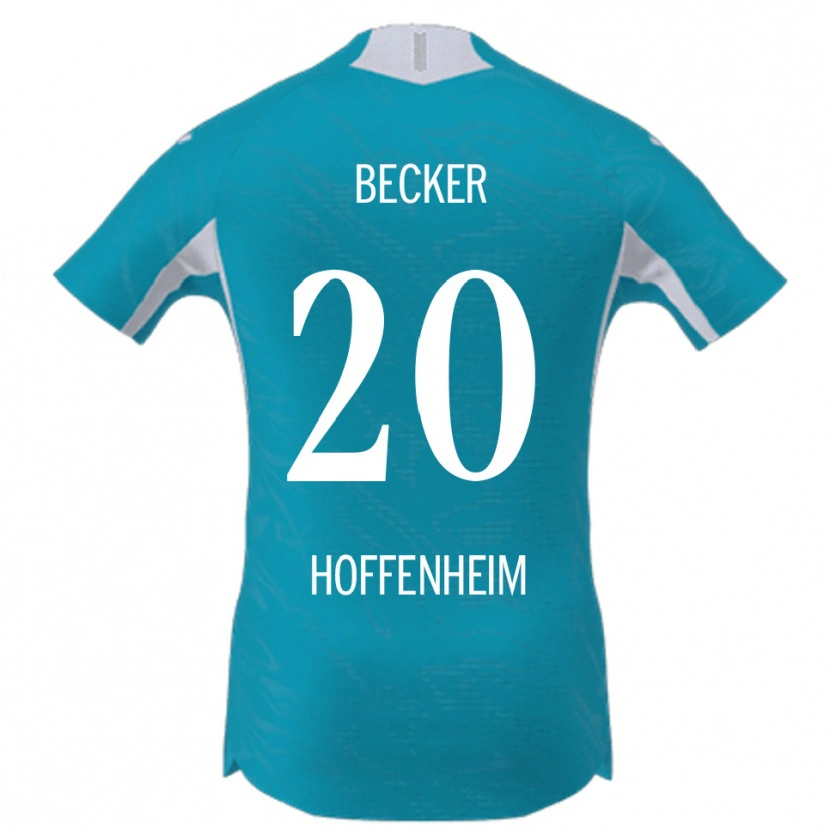 Danxen Børn Finn Becker #20 Lyseblå Udebane Spillertrøjer 2025/26 Trøje T-Shirt