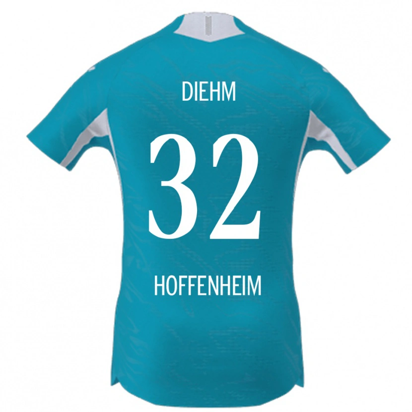 Danxen Børn Vanessa Diehm #32 Lyseblå Udebane Spillertrøjer 2025/26 Trøje T-Shirt
