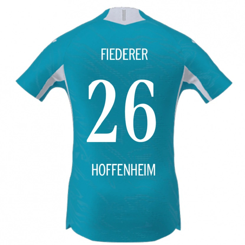 Danxen Børn Tom Fiederer #26 Lyseblå Udebane Spillertrøjer 2025/26 Trøje T-Shirt