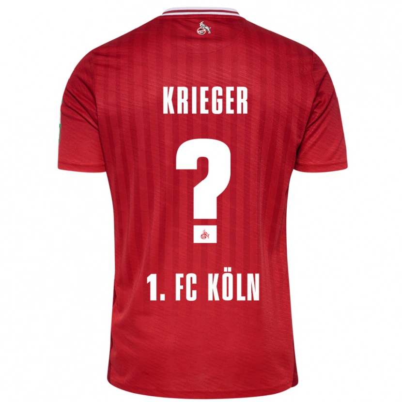 Danxen Børn Karl Krieger #0 Rød Hvid Udebane Spillertrøjer 2025/26 Trøje T-Shirt