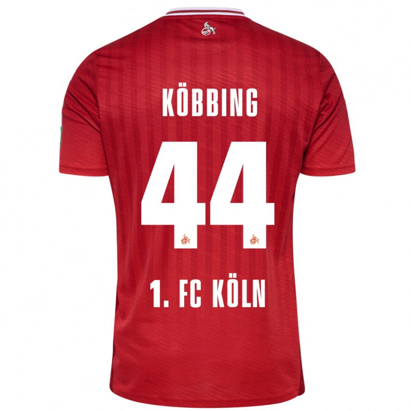 Danxen Børn Matthias Köbbing #44 Rød Hvid Udebane Spillertrøjer 2025/26 Trøje T-Shirt
