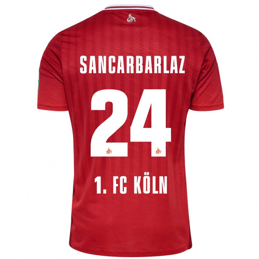 Danxen Børn Keyhan Sancarbarlaz #24 Rød Hvid Udebane Spillertrøjer 2025/26 Trøje T-Shirt