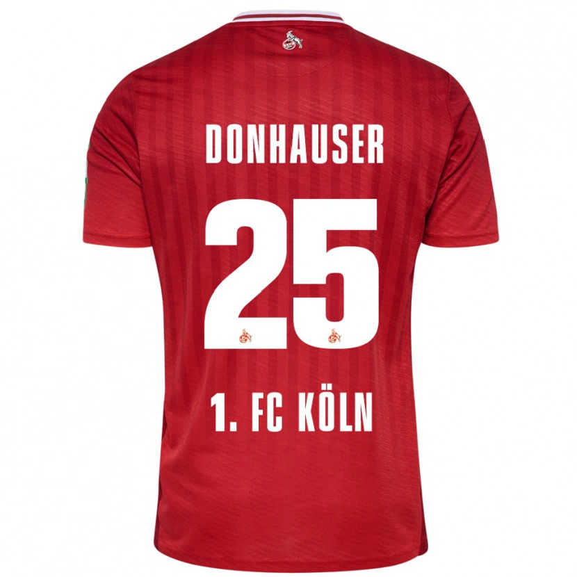 Danxen Børn Laura Donhauser #25 Rød Hvid Udebane Spillertrøjer 2025/26 Trøje T-Shirt