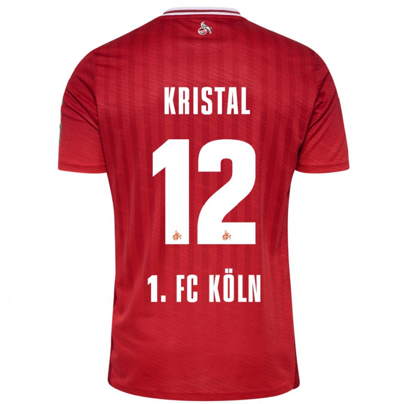 Danxen Børn Patrik Kristal #12 Rød Hvid Udebane Spillertrøjer 2025/26 Trøje T-Shirt