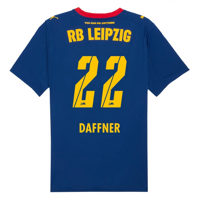 Danxen Børn Felix Daffner #22 Navy Rød Udebane Spillertrøjer 2025/26 Trøje T-Shirt