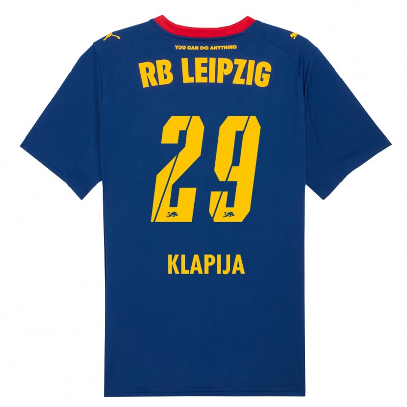 Danxen Børn Din Klapija #29 Navy Rød Udebane Spillertrøjer 2025/26 Trøje T-Shirt