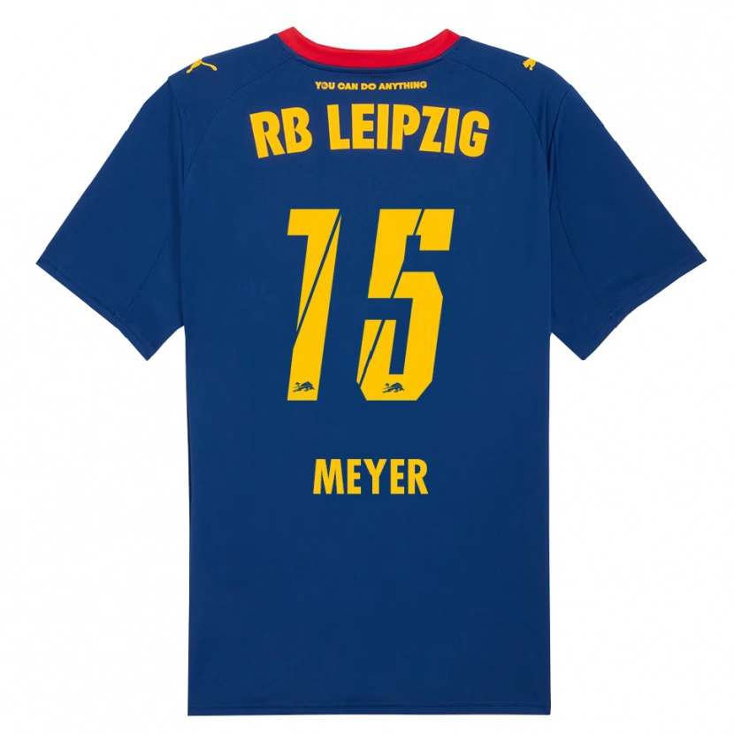 Danxen Børn Tim Meyer #15 Navy Rød Udebane Spillertrøjer 2025/26 Trøje T-Shirt