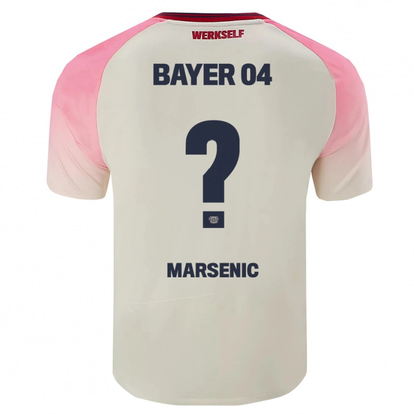 Danxen Børn Matija Marsenic #0 Pink Off White Udebane Spillertrøjer 2025/26 Trøje T-Shirt