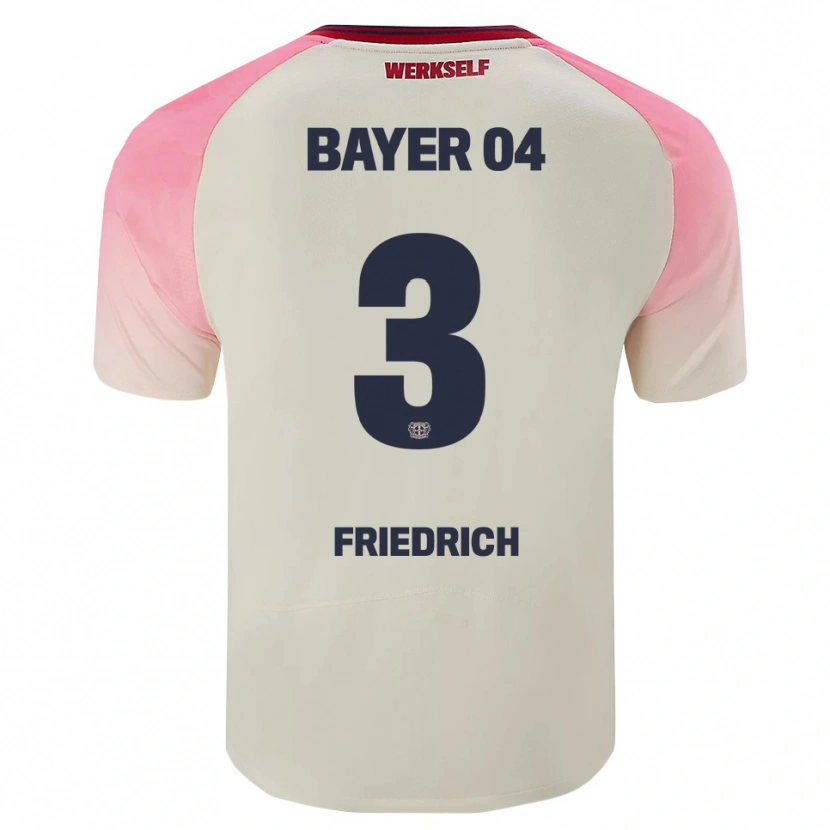 Danxen Børn Melissa Friedrich #3 Pink Off White Udebane Spillertrøjer 2025/26 Trøje T-Shirt