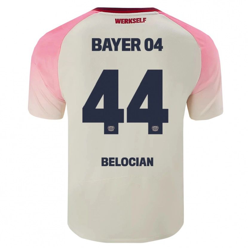Danxen Børn Jeanuël Belocian #44 Pink Off White Udebane Spillertrøjer 2025/26 Trøje T-Shirt