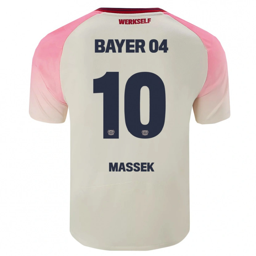 Danxen Børn Ivan Massek #10 Pink Off White Udebane Spillertrøjer 2025/26 Trøje T-Shirt