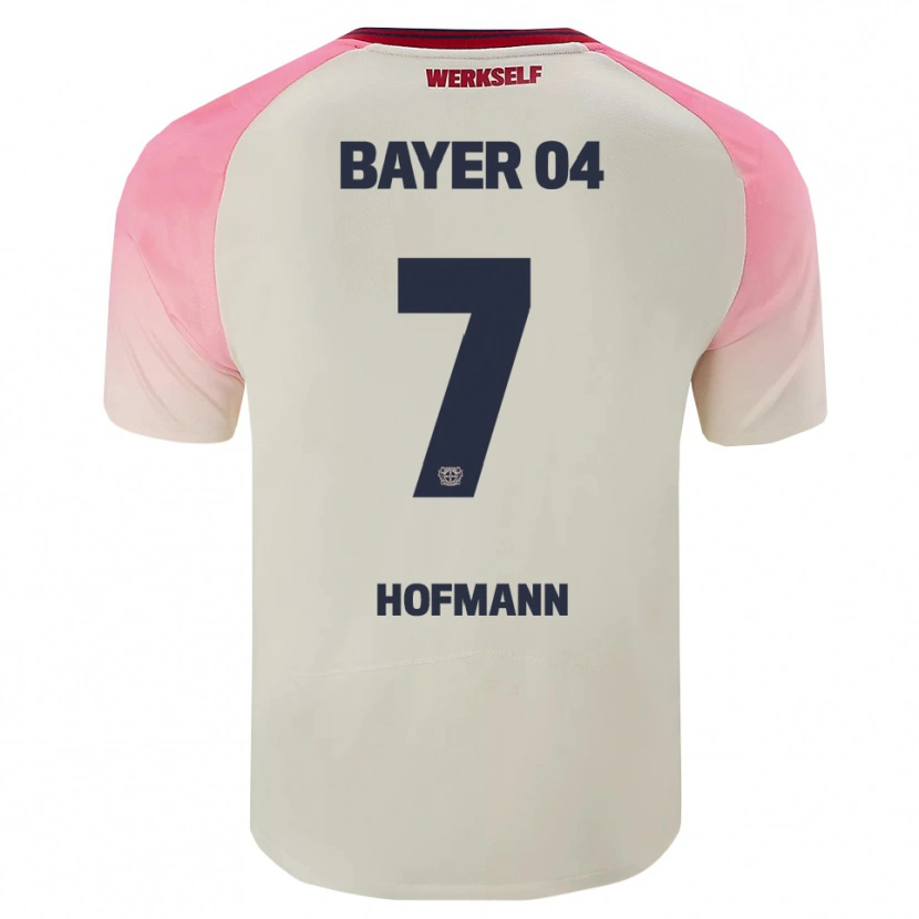 Danxen Børn Jonas Hofmann #7 Pink Off White Udebane Spillertrøjer 2025/26 Trøje T-Shirt