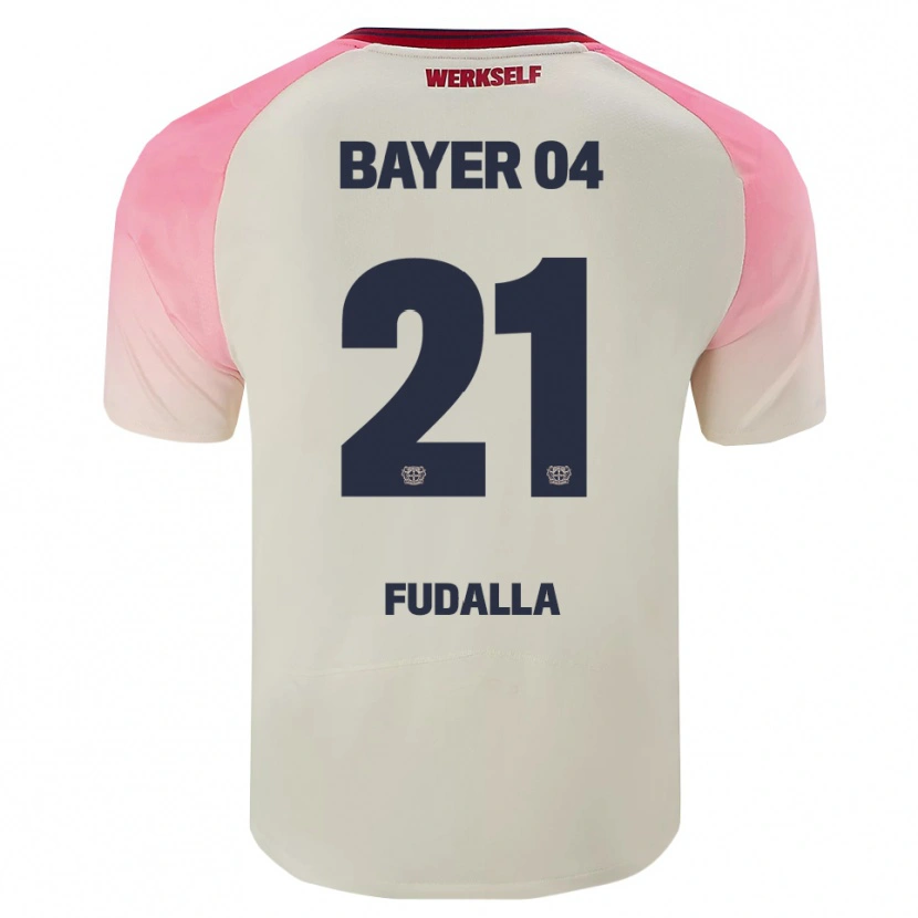 Danxen Børn Vanessa Fudalla #21 Pink Off White Udebane Spillertrøjer 2025/26 Trøje T-Shirt