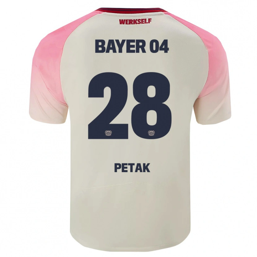 Danxen Børn Raoul Petak #28 Pink Off White Udebane Spillertrøjer 2025/26 Trøje T-Shirt