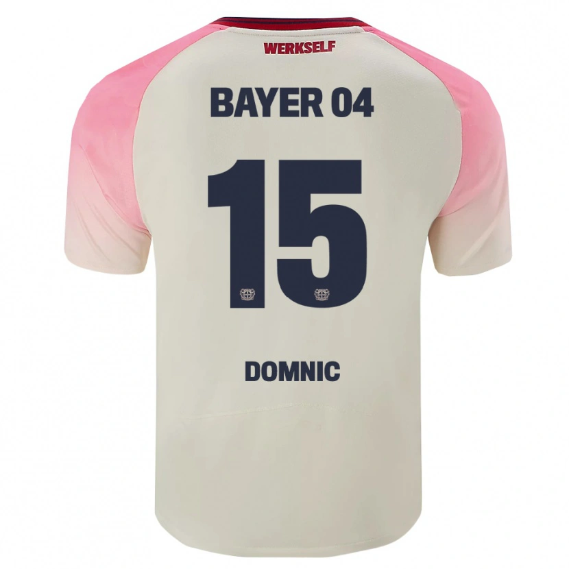 Danxen Børn Nebe-Sirak Domnic #15 Pink Off White Udebane Spillertrøjer 2025/26 Trøje T-Shirt