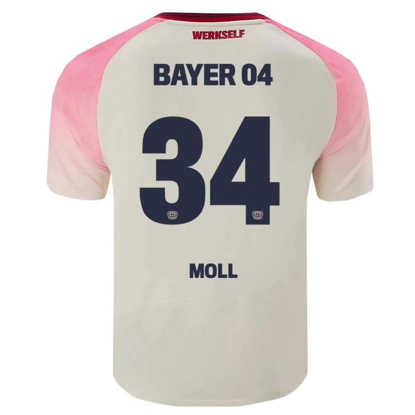 Danxen Børn Anne Moll #34 Pink Off White Udebane Spillertrøjer 2025/26 Trøje T-Shirt