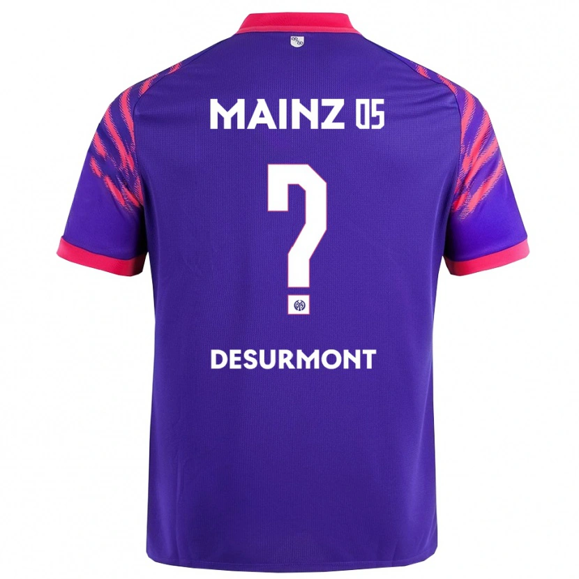 Danxen Børn Thomas-Lê Desurmont #0 Navy Pink Udebane Spillertrøjer 2025/26 Trøje T-Shirt