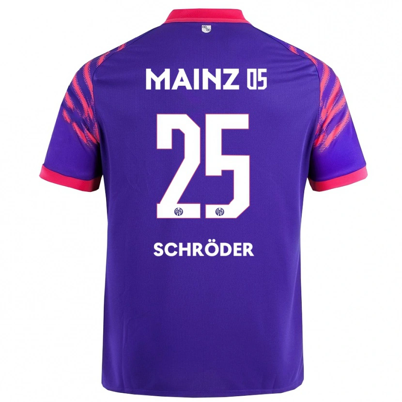 Danxen Børn Maxim Schröder #25 Navy Pink Udebane Spillertrøjer 2025/26 Trøje T-Shirt