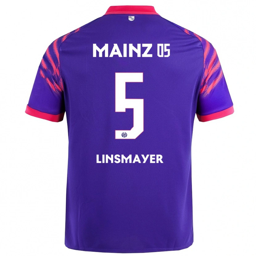 Danxen Børn Denis Linsmayer #5 Navy Pink Udebane Spillertrøjer 2025/26 Trøje T-Shirt