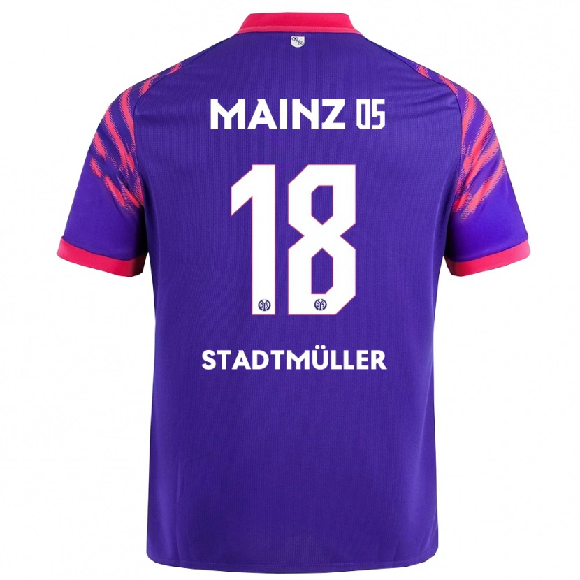 Danxen Børn Elias Stadtmüller #18 Navy Pink Udebane Spillertrøjer 2025/26 Trøje T-Shirt