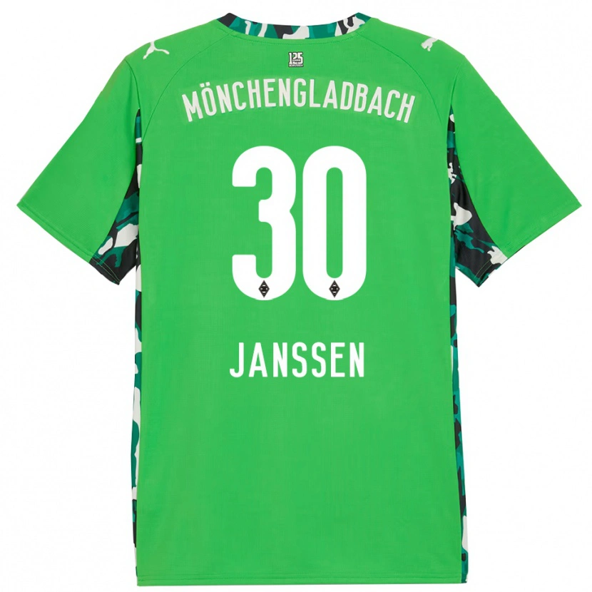 Danxen Børn Annalena Janssen #30 Grøn Sort Udebane Spillertrøjer 2025/26 Trøje T-Shirt