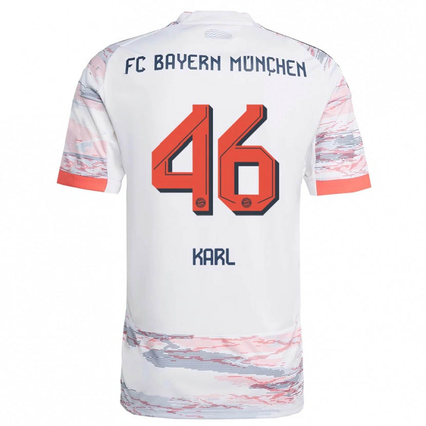 Danxen Børn Lennart Karl #46 Hvid Grå Udebane Spillertrøjer 2025/26 Trøje T-Shirt