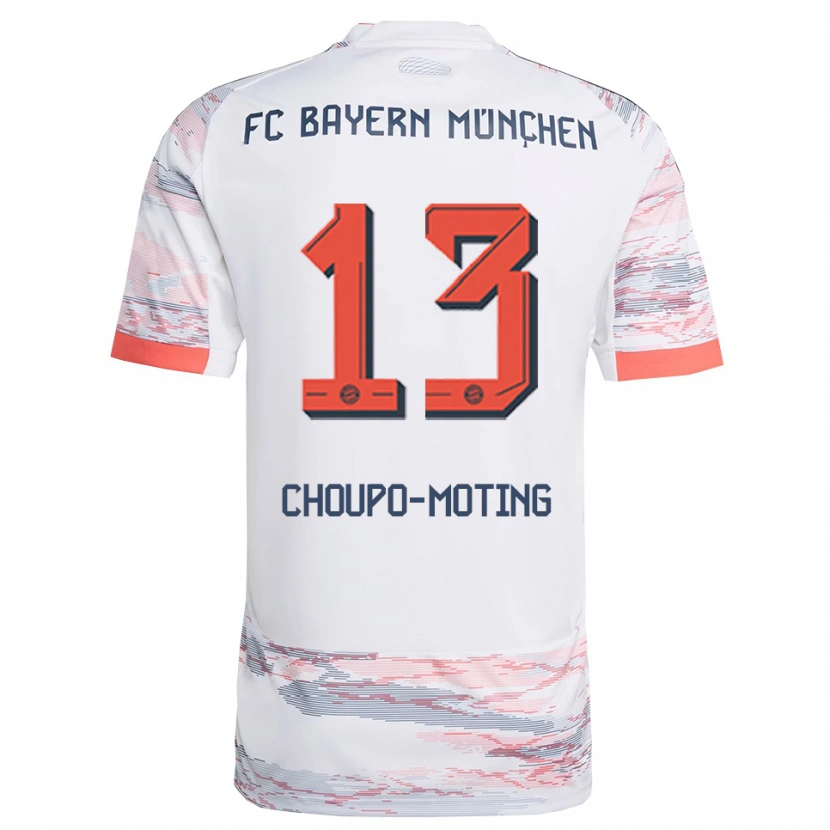 Danxen Børn Eric Maxim Choupo-Moting #13 Hvid Grå Udebane Spillertrøjer 2025/26 Trøje T-Shirt