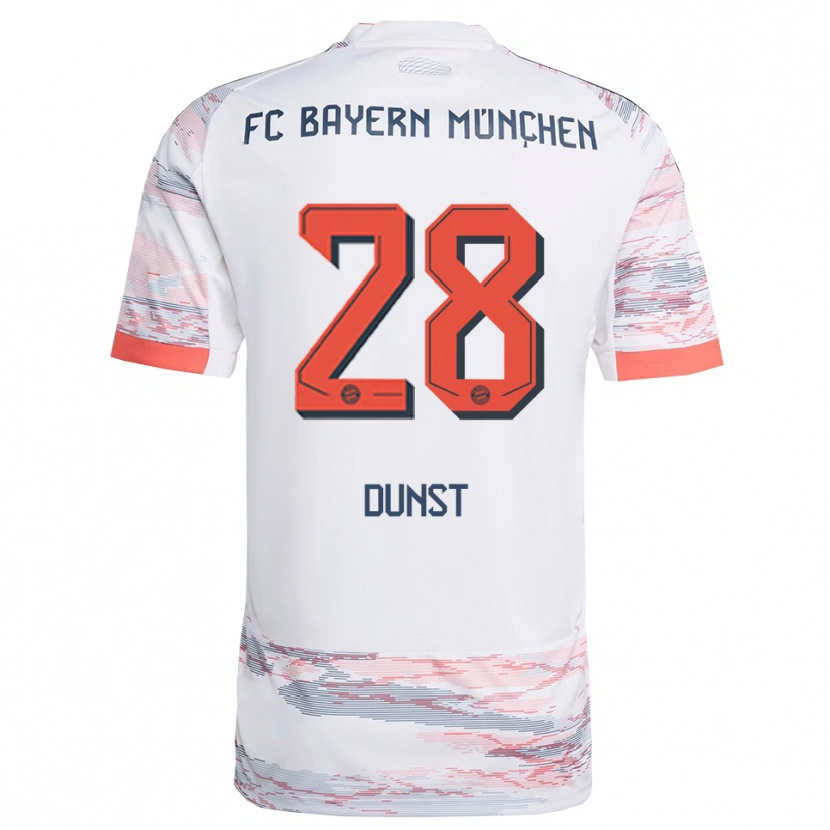 Danxen Børn Barbara Dunst #28 Hvid Grå Udebane Spillertrøjer 2025/26 Trøje T-Shirt