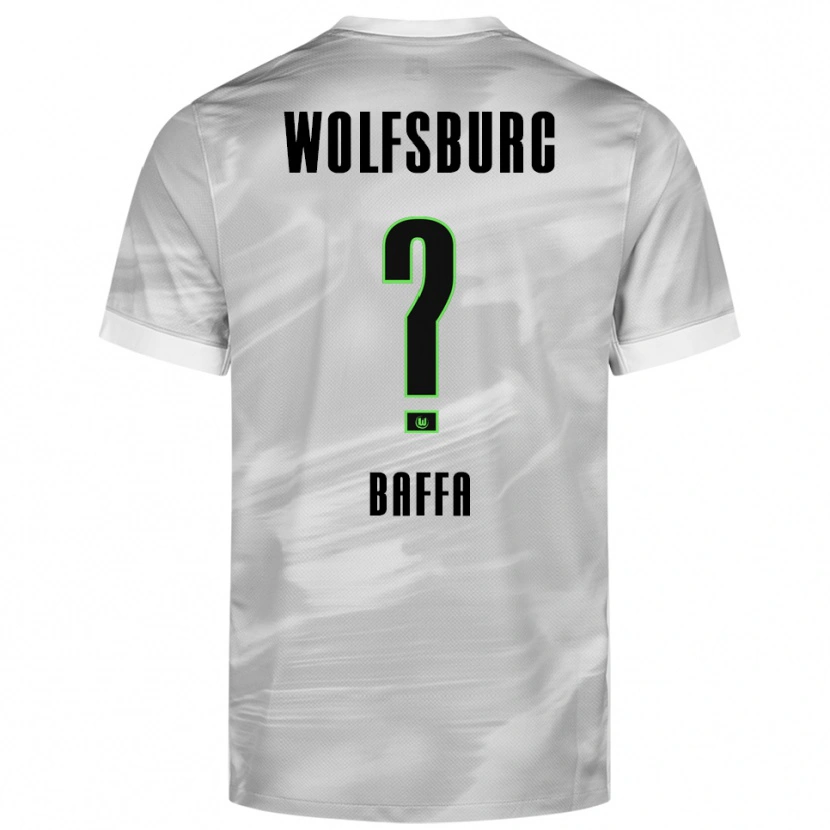 Danxen Børn Salvatore Baffa #0 Grå Hvid Udebane Spillertrøjer 2025/26 Trøje T-Shirt