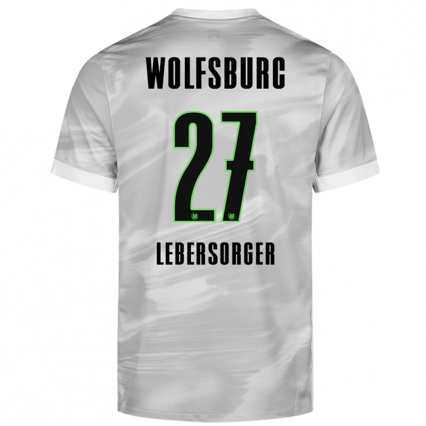 Danxen Børn Kevin Lebersorger #27 Grå Hvid Udebane Spillertrøjer 2025/26 Trøje T-Shirt