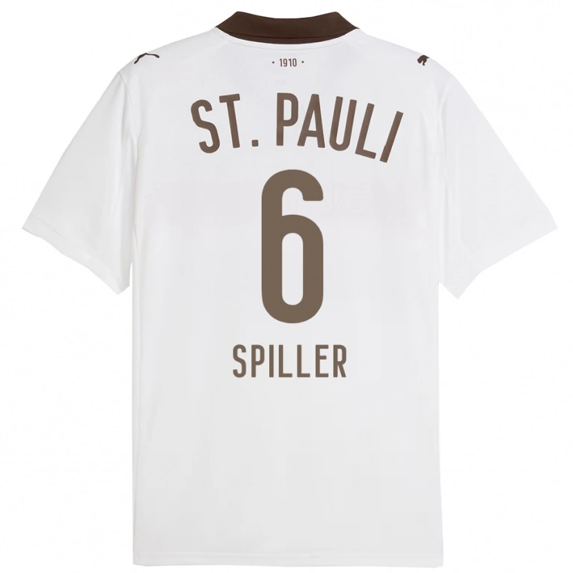 Danxen Børn Nele Spiller #6 Hvid Rød Udebane Spillertrøjer 2025/26 Trøje T-Shirt