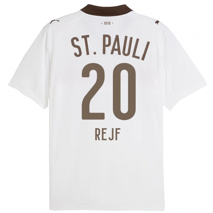 Danxen Børn Petr Rejf #20 Hvid Rød Udebane Spillertrøjer 2025/26 Trøje T-Shirt