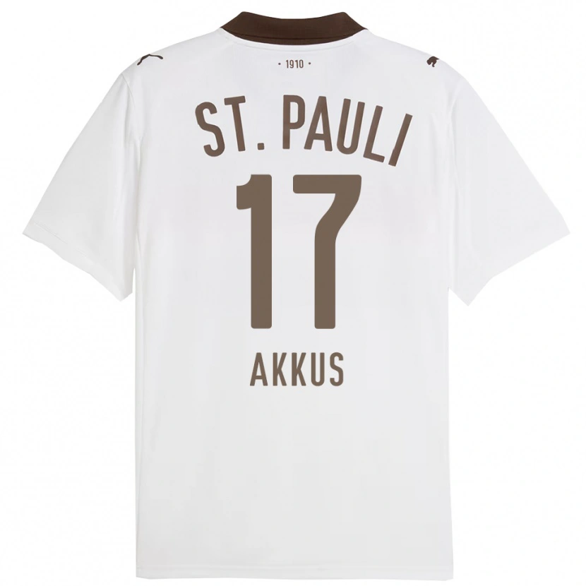 Danxen Børn Özgür Akkus #17 Hvid Rød Udebane Spillertrøjer 2025/26 Trøje T-Shirt