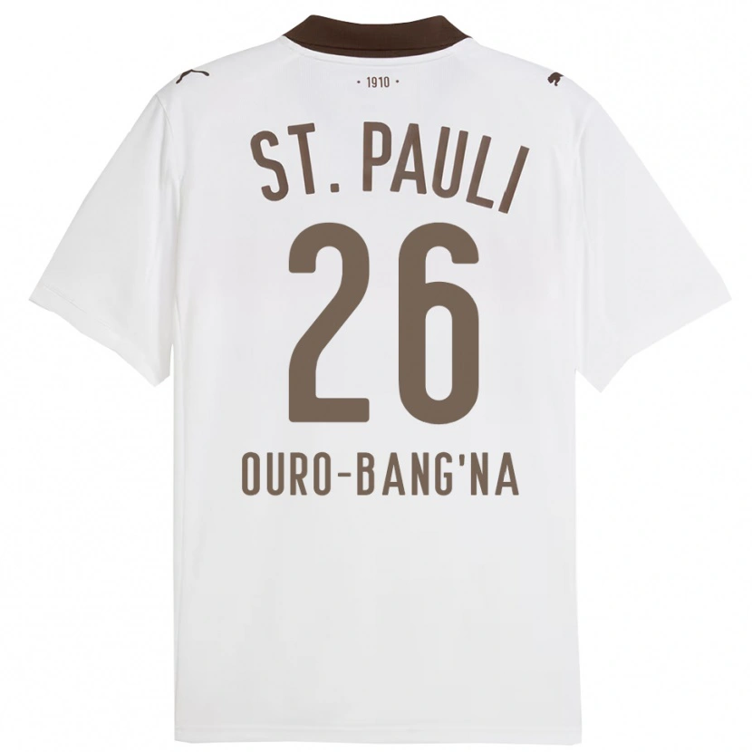 Danxen Børn Samir Ouro-Bang'na #26 Hvid Rød Udebane Spillertrøjer 2025/26 Trøje T-Shirt