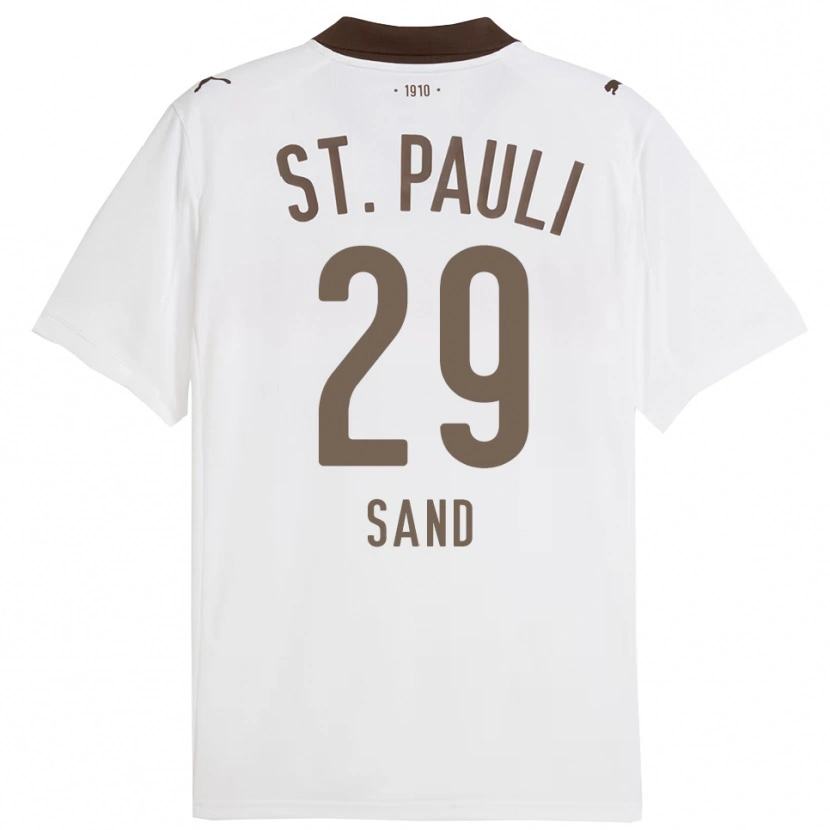 Danxen Børn Christoffer Sand #29 Hvid Rød Udebane Spillertrøjer 2025/26 Trøje T-Shirt