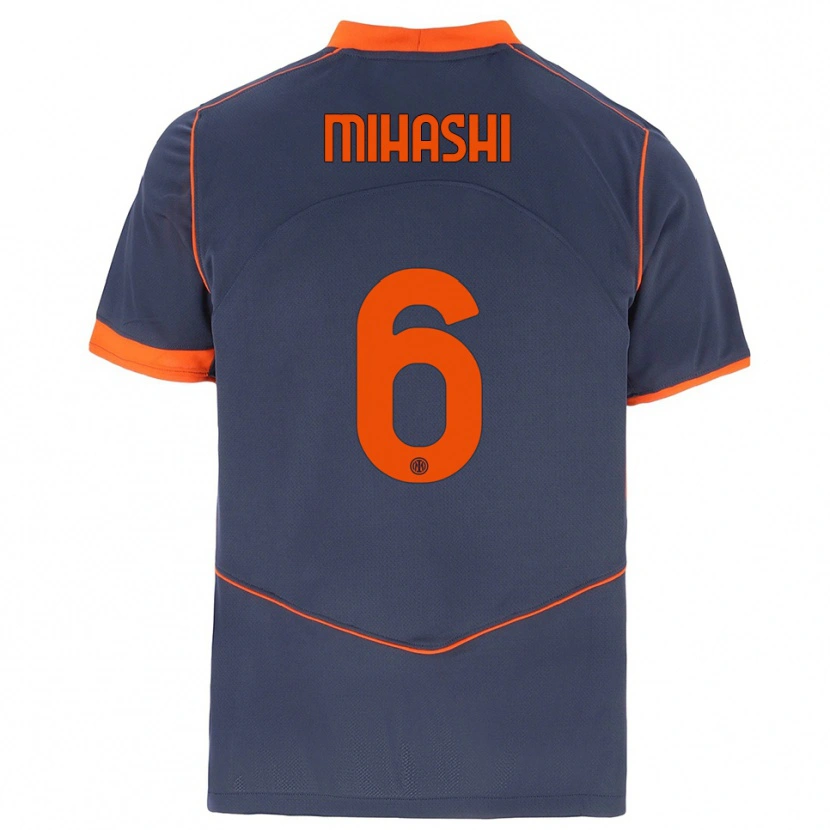 Danxen Børn Mana Mihashi #6 Grå Orange Tredje Sæt Spillertrøjer 2025/26 Trøje T-Shirt