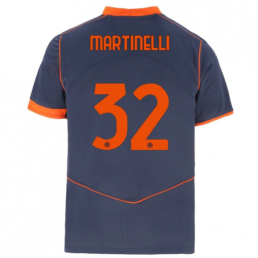 Danxen Børn Matilde Martinelli #32 Grå Orange Tredje Sæt Spillertrøjer 2025/26 Trøje T-Shirt
