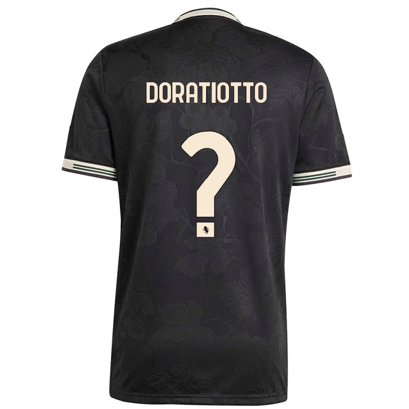 Danxen Børn Giulio Doratiotto #0 Sort Hvid Grøn Tredje Sæt Spillertrøjer 2025/26 Trøje T-Shirt