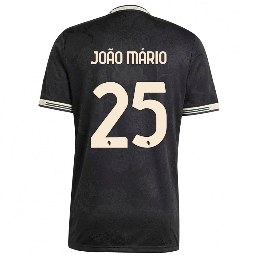 Danxen Børn João Mário #25 Sort Hvid Grøn Tredje Sæt Spillertrøjer 2025/26 Trøje T-Shirt