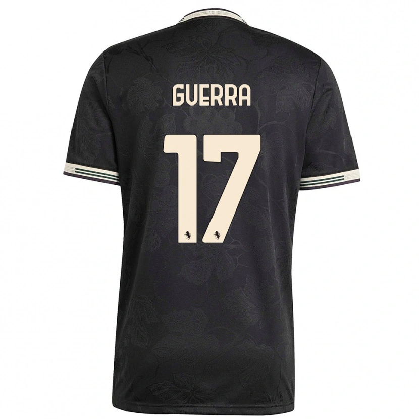 Danxen Børn Simone Guerra #17 Sort Hvid Grøn Tredje Sæt Spillertrøjer 2025/26 Trøje T-Shirt