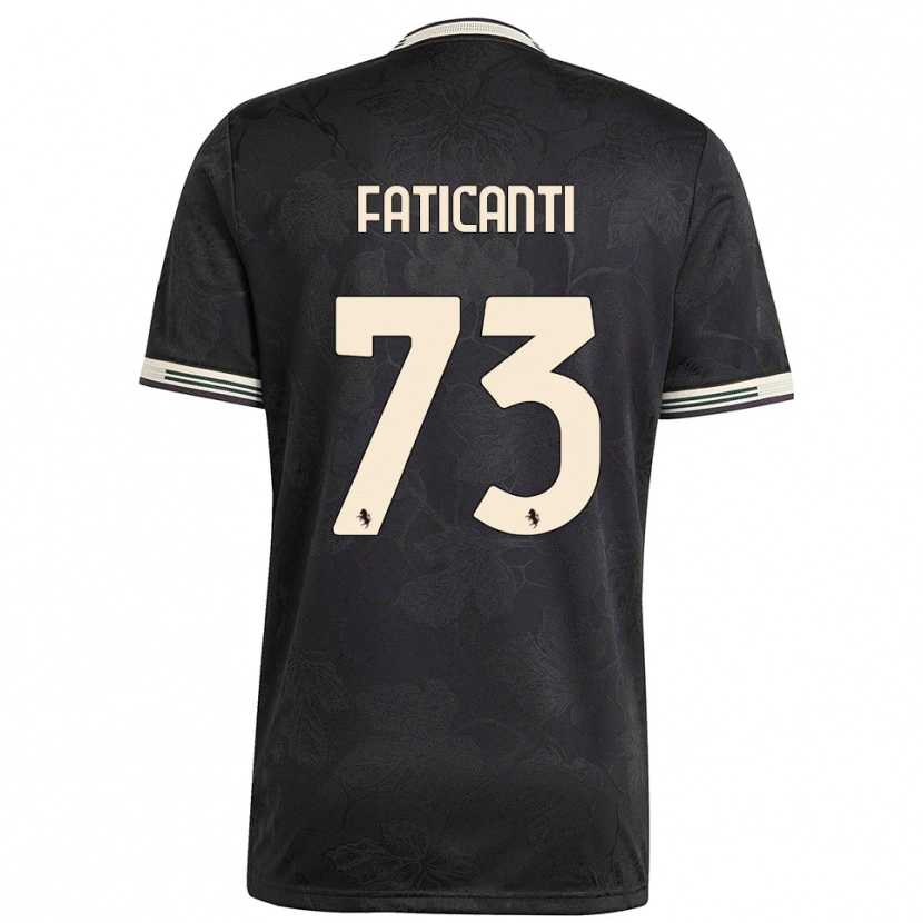Danxen Børn Giacomo Faticanti #73 Sort Hvid Grøn Tredje Sæt Spillertrøjer 2025/26 Trøje T-Shirt