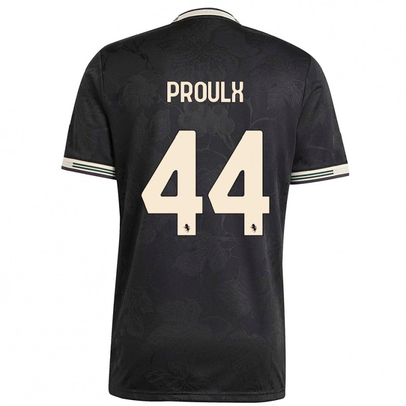 Danxen Børn Lysianne Proulx #44 Sort Hvid Grøn Tredje Sæt Spillertrøjer 2025/26 Trøje T-Shirt