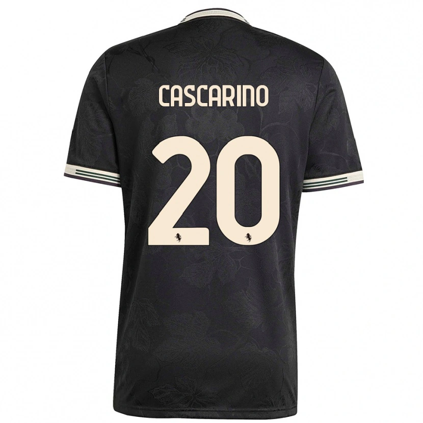 Danxen Børn Estelle Cascarino #20 Sort Hvid Grøn Tredje Sæt Spillertrøjer 2025/26 Trøje T-Shirt