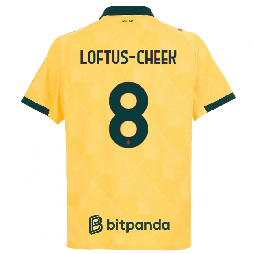 Danxen Børn Ruben Loftus-Cheek #8 Gul Sort Tredje Sæt Spillertrøjer 2025/26 Trøje T-Shirt