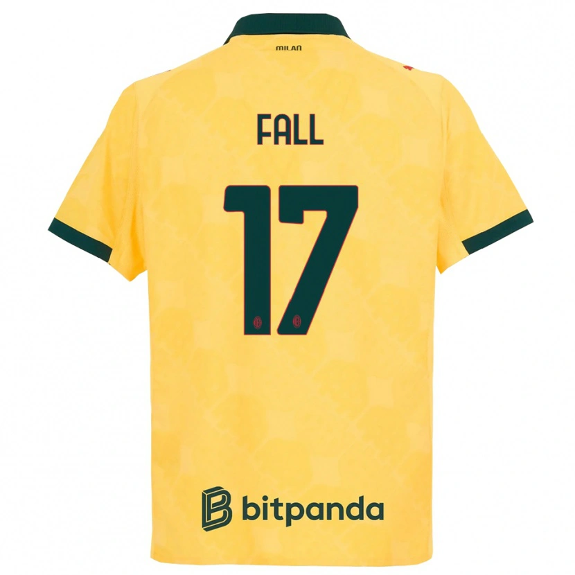 Danxen Børn Mbarick Fall #17 Gul Sort Tredje Sæt Spillertrøjer 2025/26 Trøje T-Shirt