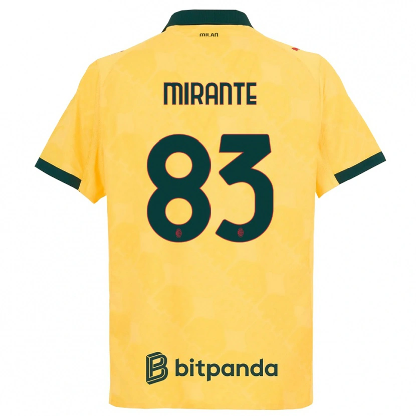 Danxen Børn Antonio Mirante #83 Gul Sort Tredje Sæt Spillertrøjer 2025/26 Trøje T-Shirt