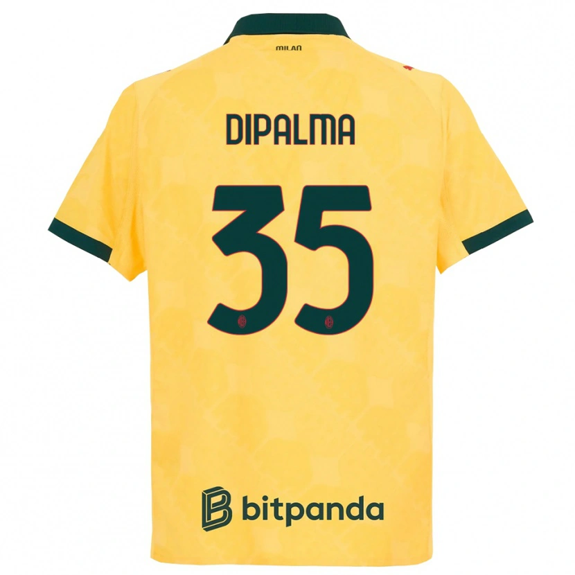 Danxen Børn Matteo Dipalma #35 Gul Sort Tredje Sæt Spillertrøjer 2025/26 Trøje T-Shirt